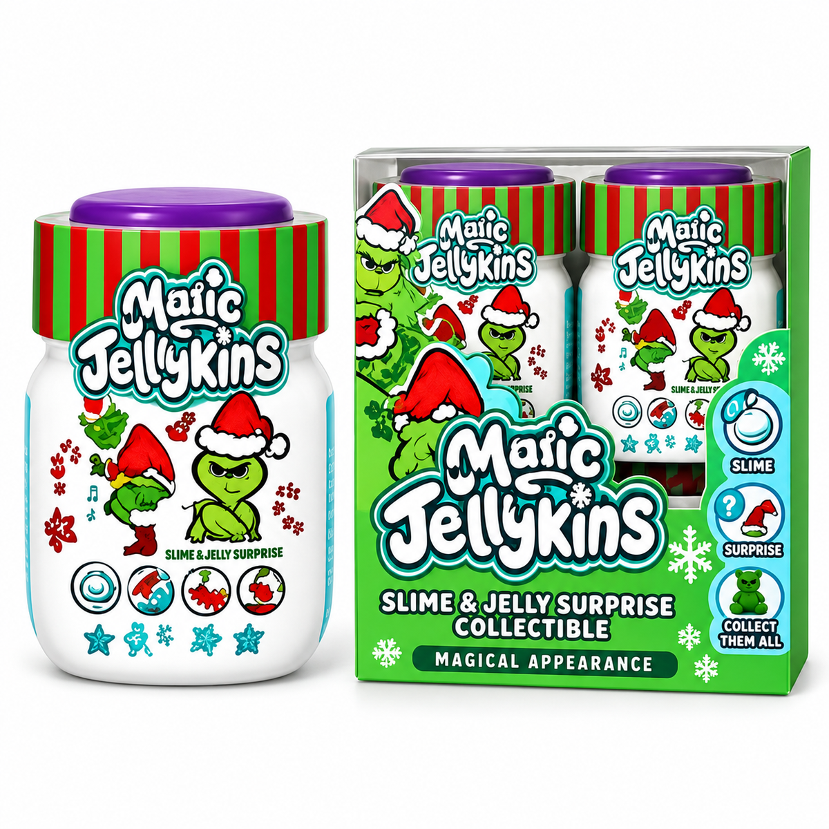 Christmas Slime & Jelly Surprise Jar | Mystery Collectible Figure Toy