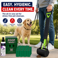 Long-Handle Pooper Scooper Kit with 270 Bags & Odor Spray
