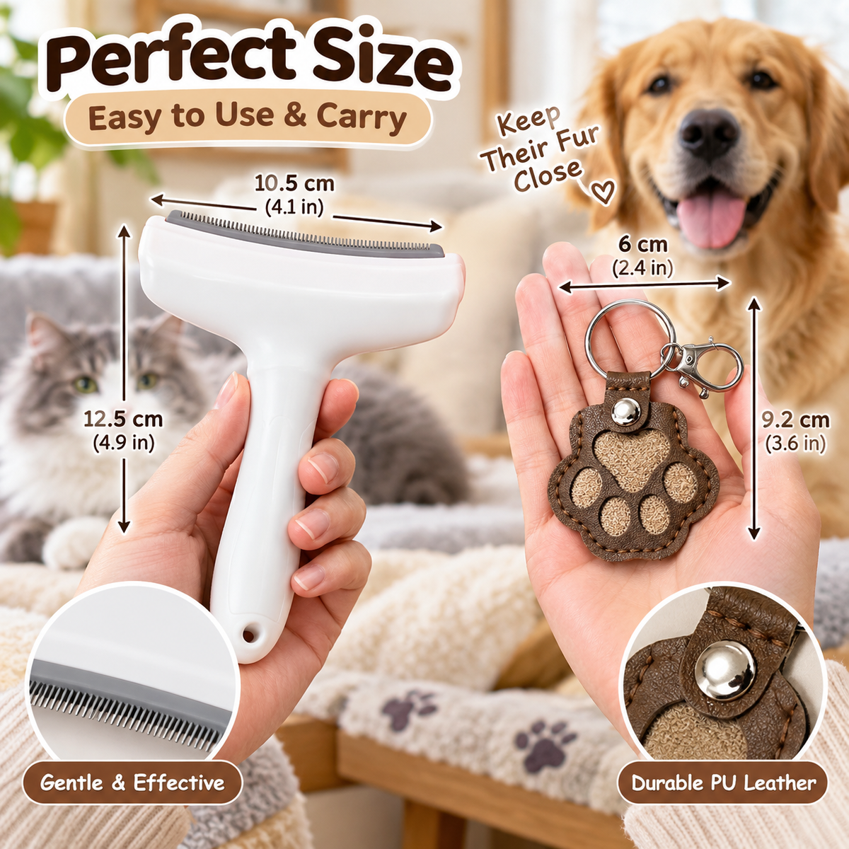 Reusable Pet Hair & Lint Remover for Sofas, Pet Beds & Clothes