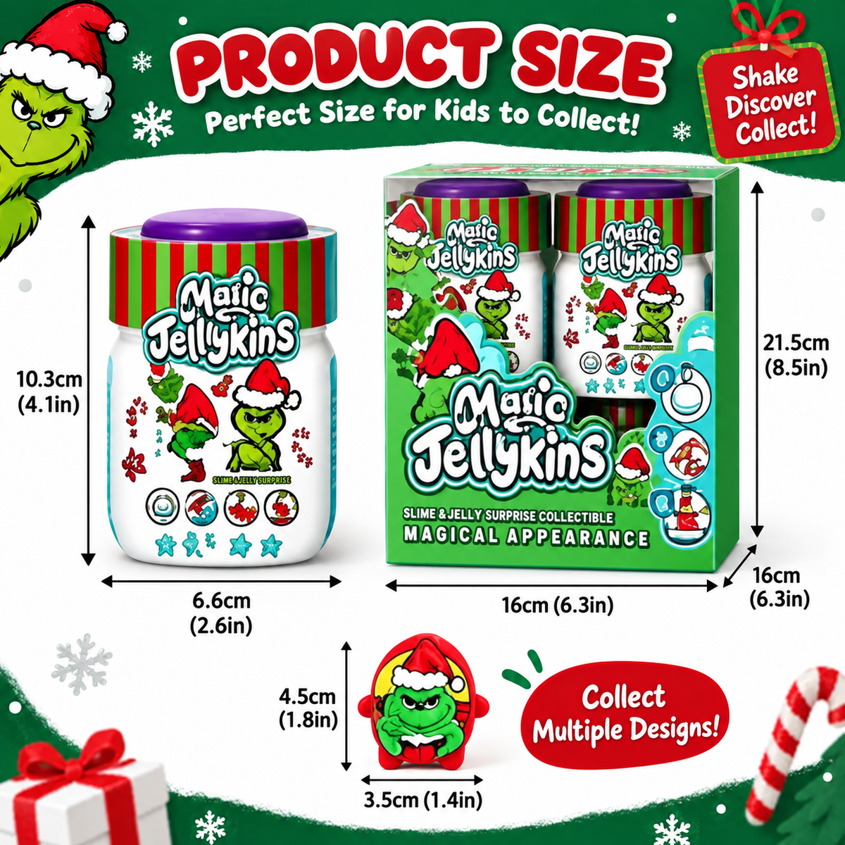 Christmas Slime & Jelly Surprise Jar | Mystery Collectible Figure Toy