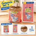 Popcorn-Style Kraft Paper Cat Play Bag for Hiding & Scratching